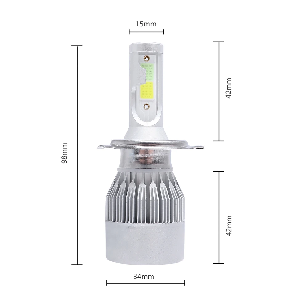 COB Автомобильная фара H4 светодиодный двухцветный комплект фар 6000 K/8000 K лм Противотуманные фары аксессуары