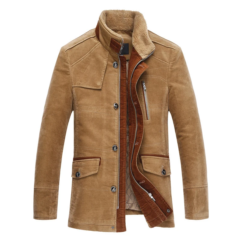 Men Jackets 2020 Winter Men's Fashion Stand Collar Warm Jacket Coat Mens Casual Sleeve Patch Cotton-padded Jacket Overcoat Male Men Jackets 2020 Winter Men's Fashion Stand Collar Warm Jacket Coat Mens Casual Sleeve Patch Cotton-padded Jacket Overcoat Male
