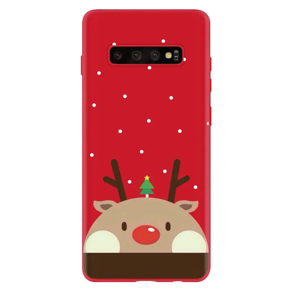 С рождественским оленем, милый чехол для samsung Galaxy A40 A50 A70 A10 A20 A30 A60 A7 A9 A6 плюс Note 8, 9, 10, плюс M30 M40 крышка чехол