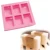 1 Шт 6-Полость Простой Прямоугольник Мыло Плесень Силиконовые Ремесла DIY Торт Делая Плесень