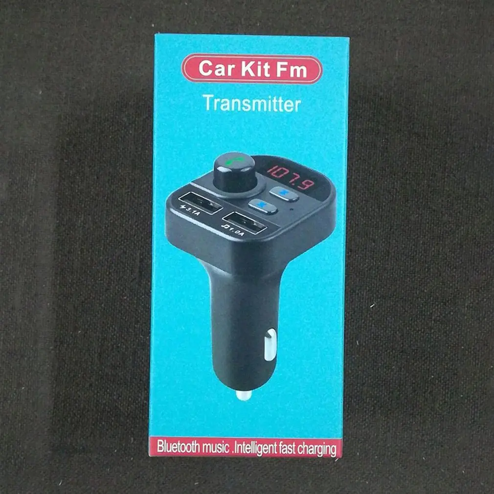 Автомобильный Bluetooth Версия 5,0, fm-передатчик, музыкальный плеер без потерь, MP3, беспроводной телефон с громкой связью, зарядка через два usb