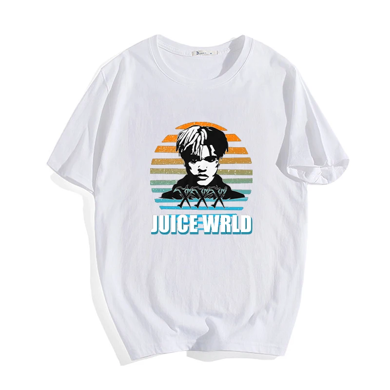 Juice Wrld/Летняя женская/Мужская Футболка Harajuku с круглым вырезом и короткими рукавами хлопковые футболки для мальчиков и девочек модная футболка с круглым вырезом для подростков - Цвет: 906M-mx-1217-24(1)