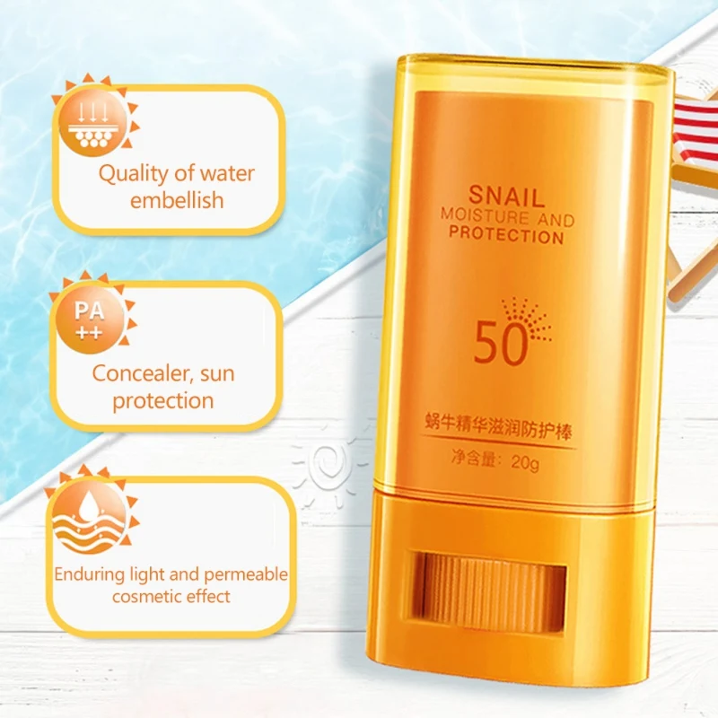 SPF50 экстракт из улиток Увлажняющий анти-УФ стержень увлажняющий питательный Ультрафиолетовый солнцезащитный крем