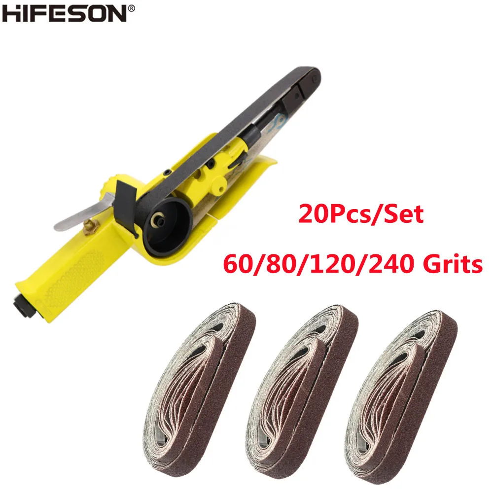 HIFESON 20 шт./компл. шлифовальный Ремни 60-240 зернистость-абразивная Шкурка наждачная