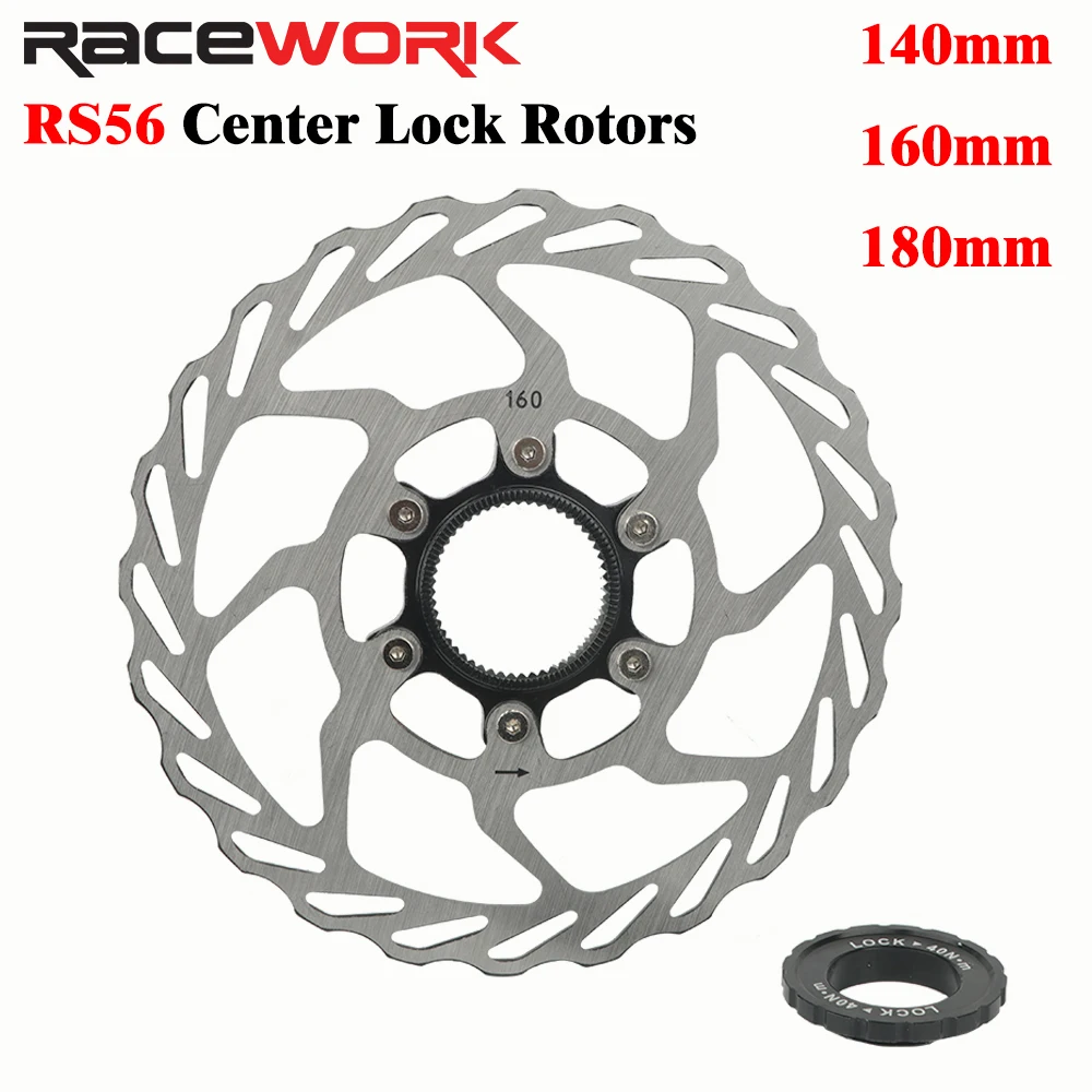 RACEWORK RS6 Center Lock Disc Brake Rotor 140mm 160mm 180mm MTB Road Bike