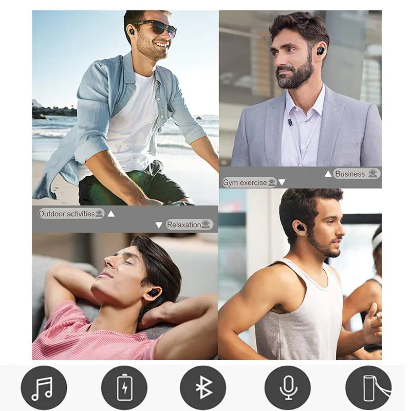Топ T1 Tws V5.0 Bluetooth наушники 3D настоящие беспроводные стерео наушники с микрофоном портативные Hifi глубокий бас звук беспроводная двойная гарнитура