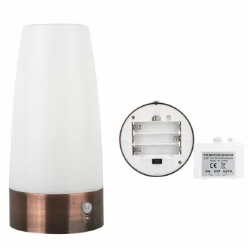 

PIR Wireless Motion Sensor Battery Operated LED Night Light Warm White Desk Lamp