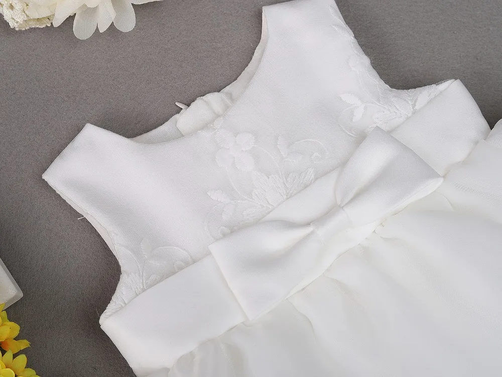2PCs Set Baby Girl Baptism Dress Layered Tulle Infant Girl Christening Wedding Gown Newborn Baby Birthday Communion Party Dress