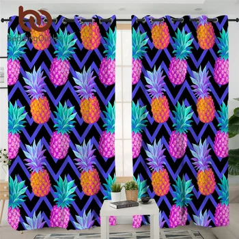 

BeddingOutlet Pineapple Curtain for Living Room Tropical Fruit Blackout Bedroom Curtain Geometric Window Treatment Drapes 1pc