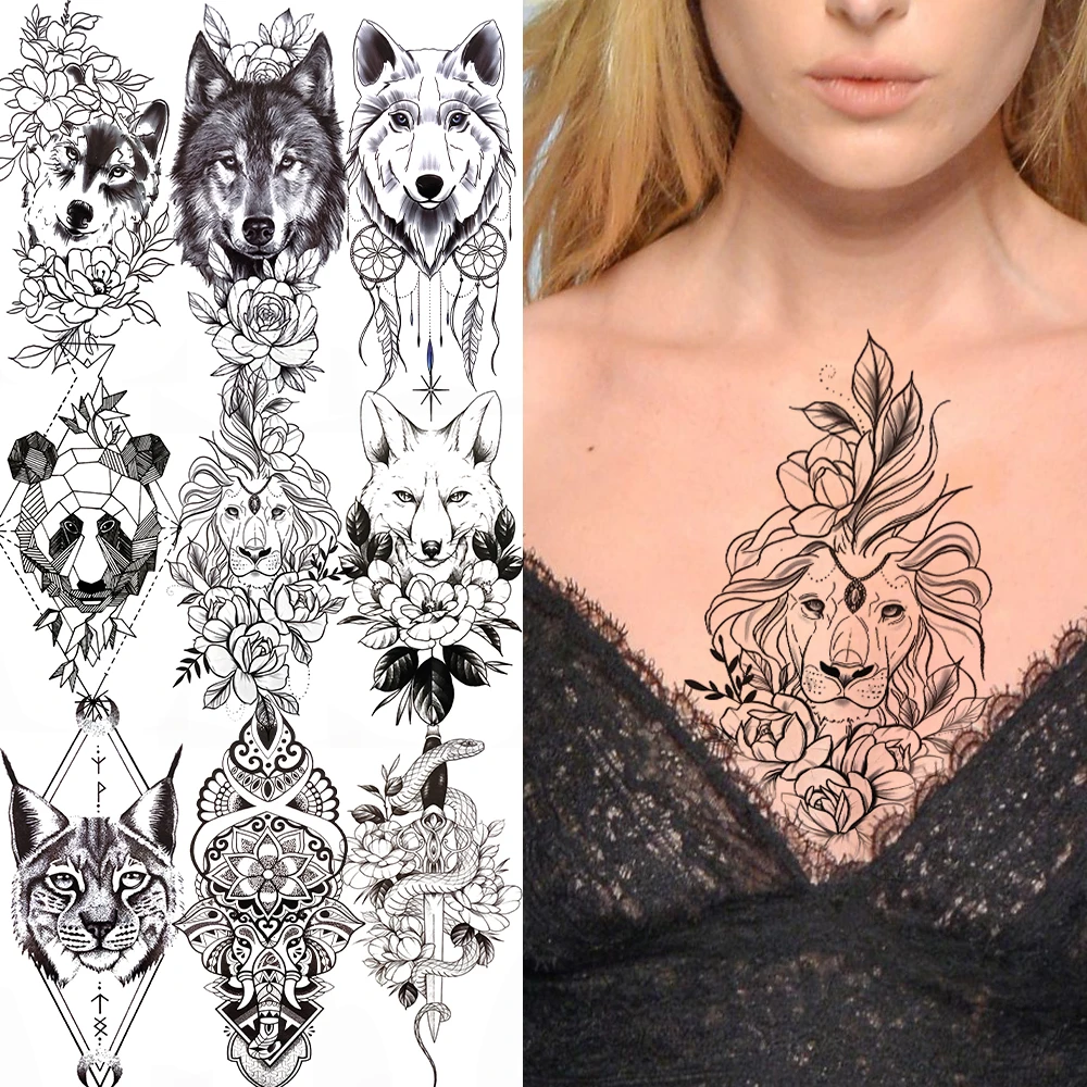 Looking for a way to fill up the middle sternum to make it one whole  piece of some sort Maybe even something to extend it a little below the  lion and tiger
