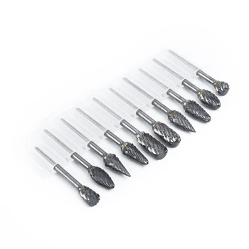 

10pcs/kit Tungstens Carbide Rotary Burr Cutter 3mm/1/8 Engraving CNC Accessory
