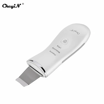 

CkeyiN Ultrasonic Skin Scrubber Deep Cleaning Face Scrubber Vibrating Facial Cleansing Skin Spatula Peeling Beauty Instrument