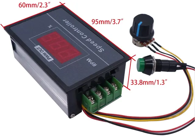 Geschwindigkeitsregler für Motor, mit Start-Stopp-Schalter, DC 9V-60V 20A PWM eB Geschwindigkeitsregler für Motor, mit Start-Stopp-Schalter, DC 9V-60V 20A PWM eB