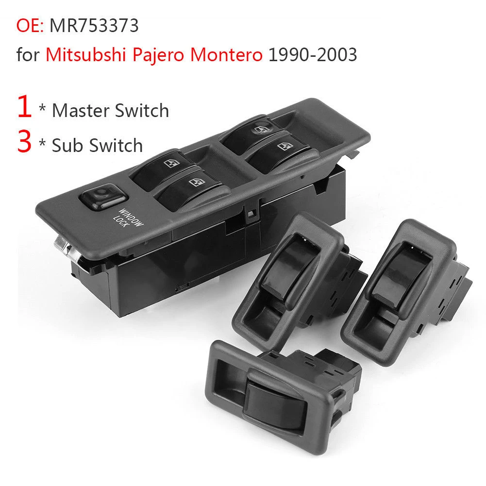 MR753373 LHD Electric Power Master Window Switch Button for Mitsubshi