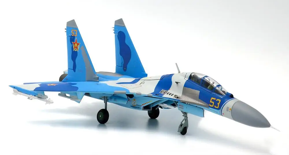 Fine 1: 72 украинские воздушные силы SU27UB Истребитель модель готового продукта модель самолета из сплава коллекция