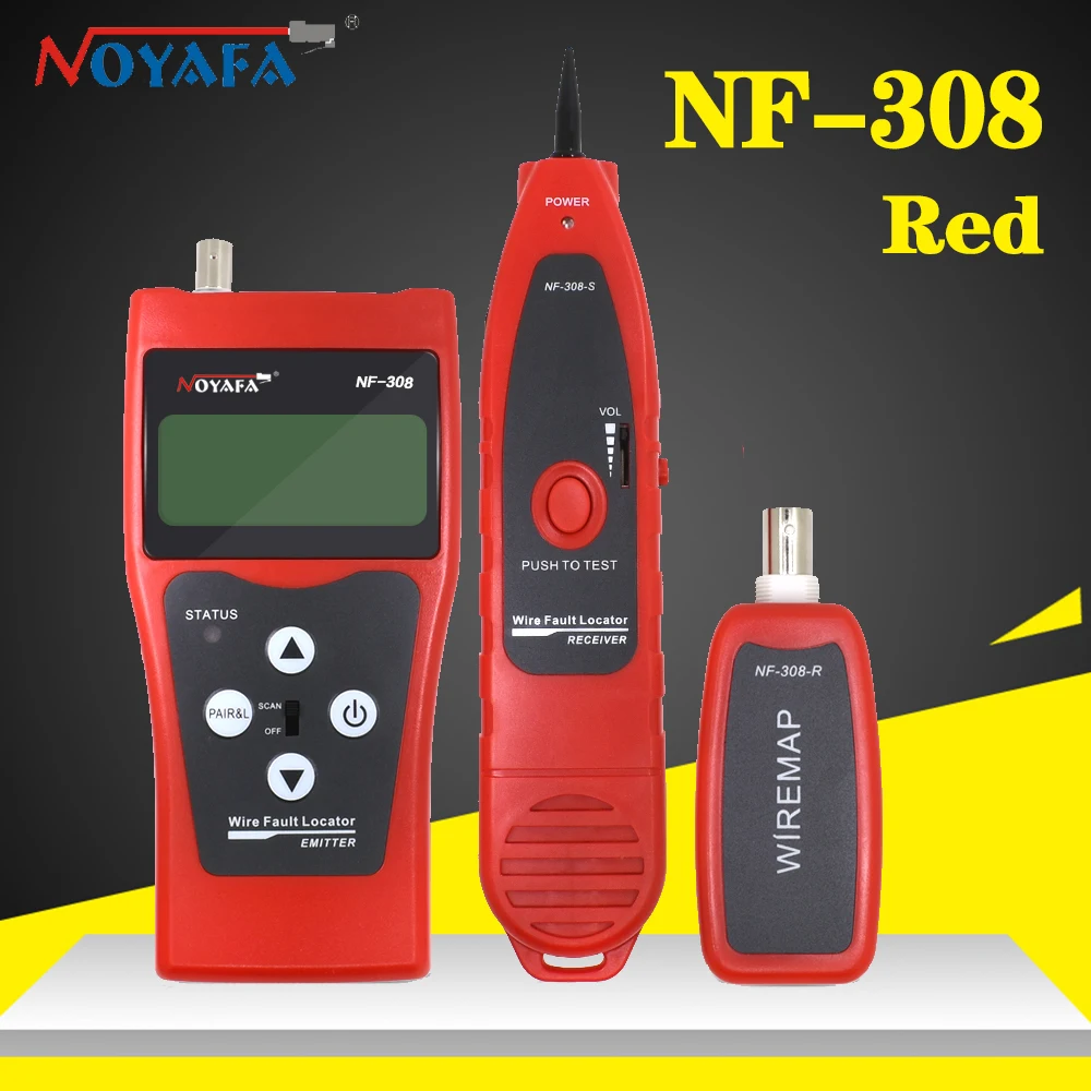 Noyafa NF 308 сетевой телефонный кабель тестер RJ45 RJ11 ЖК дисплей с байонетным