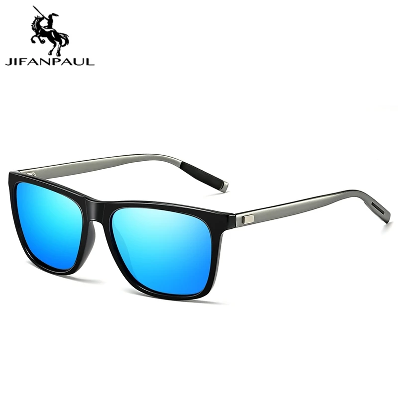 

JIFANPAUL New Polarized Goggle UV400 Fishing Eyewear Men Metal Sunglasses Men Driving Square Style Sun Glasses Male