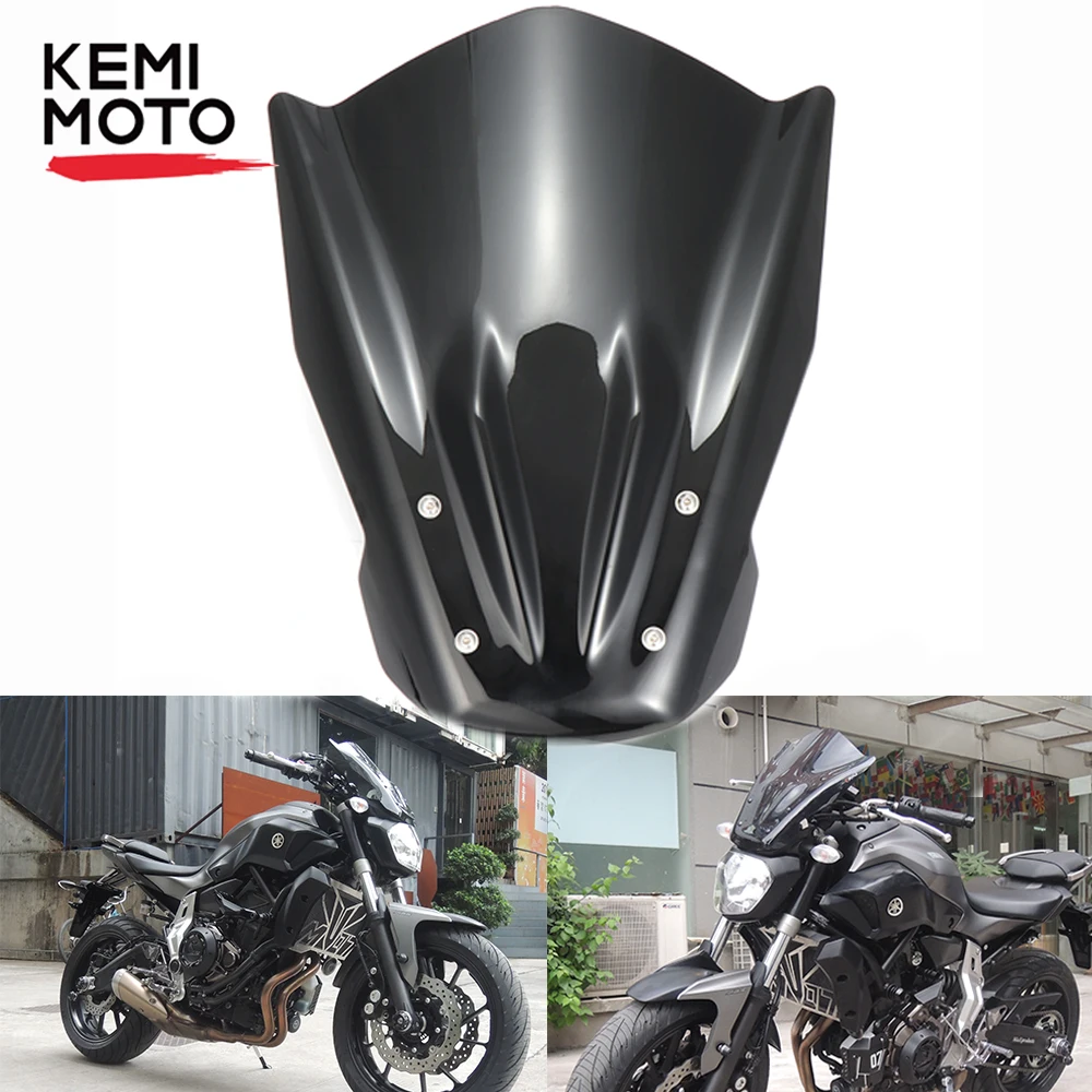 KEMiMOTO ветровое стекло с монтажным кронштейном для YAMAHA MT07 MT 07 2014 2015 2016 2017 FZ FZ07
