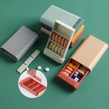 

1PCS Fashion Dispenser Medicine Boxes Portable Nordic Style Pill Box Tablet Pillbox Dispensing Medical Kit Organizer NEW