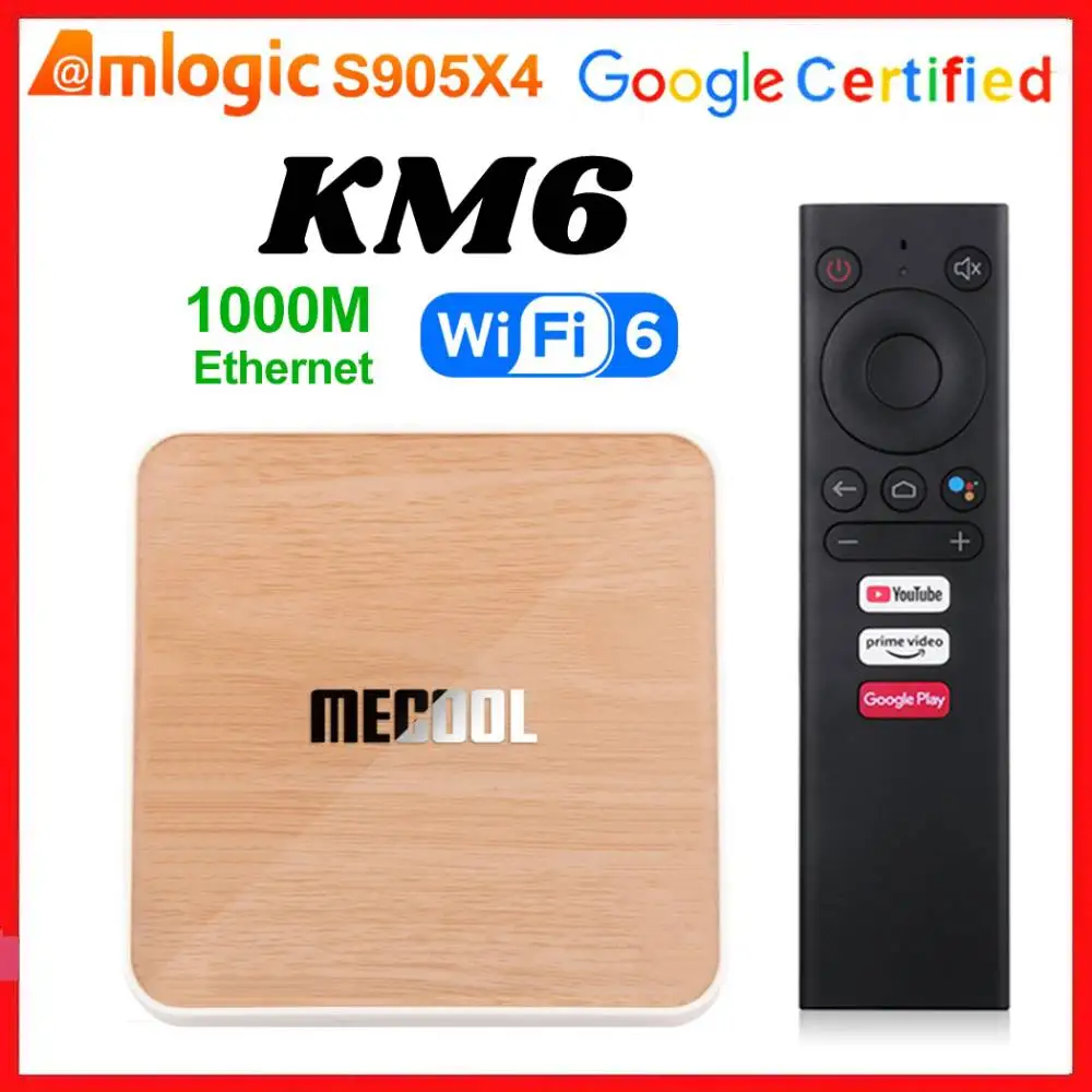 Mecool Km6 Deluxe Smart Tv Box Android 10 Amlogic S905x4 Android 10.0 ...