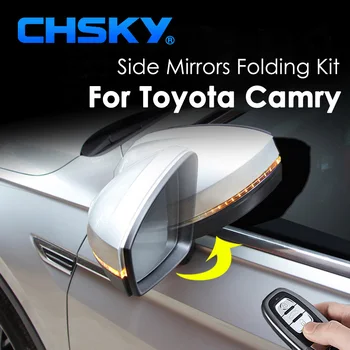 

CHSKY Car Side Mirror Folding Kit For Toyota Camry 2017 2018 Auto Side Mirror Folding Rear View Mirror fold System Car Styling