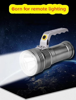 

LED Flashlight Super Powerful Custom Logo Tactical Torch USB Rechargeable Waterproof Lamp Ultra Bright Lantern Camping 18650