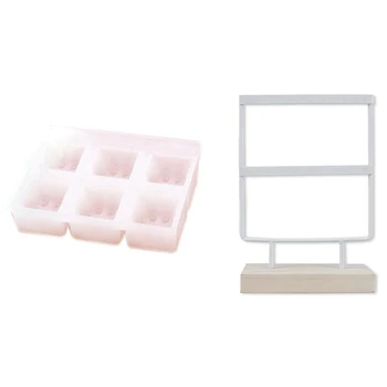 

1set Manual DIY Mechanical Keyboard Key Cap Silicone Mold & 1x 24 Holes Wooden Earrings Jewelry Organizer Display Holder