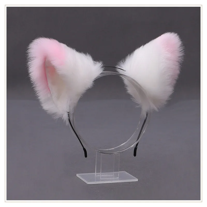 30 Colors Cartoon Cat Ears Hairband Headwear Fur Ear Cat Cosplay Head Band Hair Accessories For Women Girls Kid Party Headband morticia addams dress
