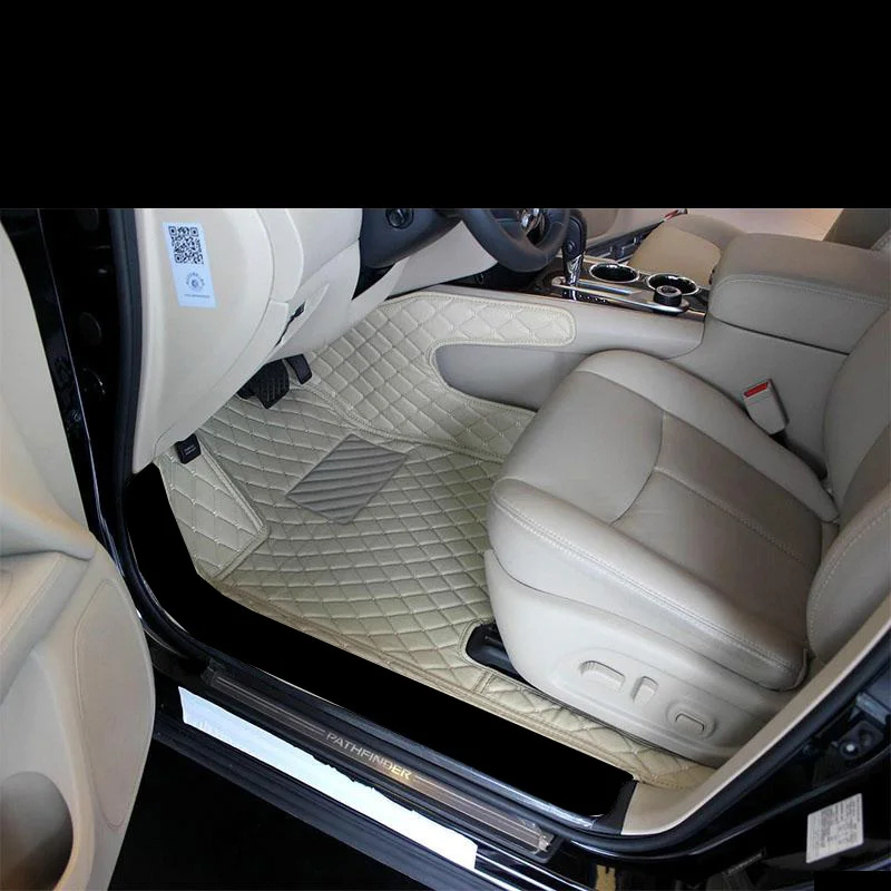 Кожаные автомобильные коврики lsrtw2017 для Nissan Pathfinder 2012 2013 2014 2015 2016 2017 2018 2019 2020 коврик