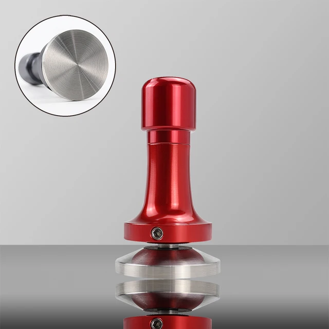 51mm/53mm/54mm/57mm/58mm/58.5mm Constant Pressure Coffee Tamper Elasticity Adjustable Powder Hammer Coffee Accessories Barista Brilliant Red