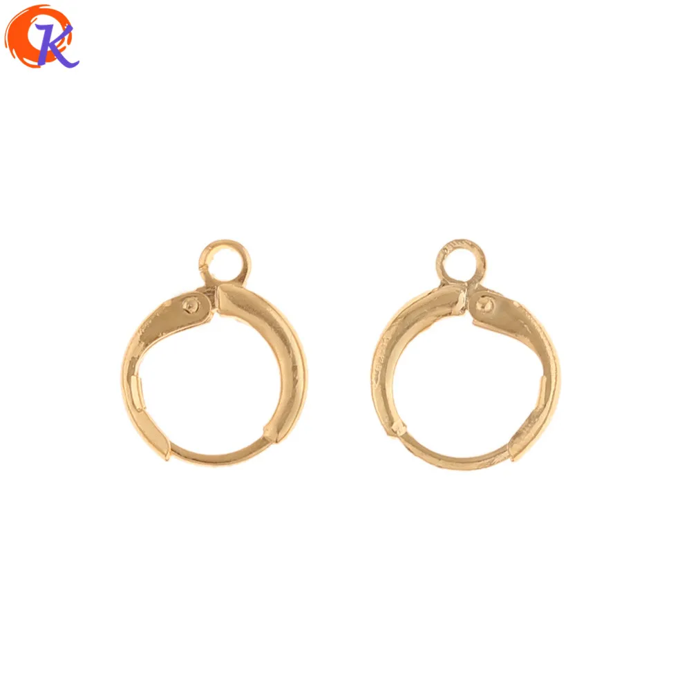 Cordial Design 100Pcs 12*14MM Jewelry Accessories/DIY Earrings Hooks/Genuine Gold Plating/Round Shape/Hand Made/Earring Findings 1 EAAC-186731-00905
