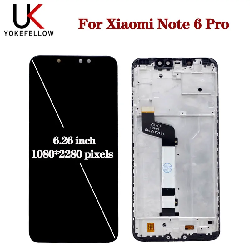 Дисплей для Xiaomi Redmi Note 6 Pro Глобальный ЖК-дисплей экран сенсорная сборка