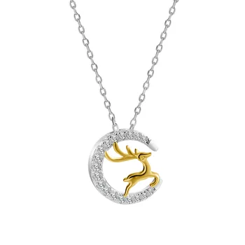 

Women's Necklace S925 Sterling Silver Color Gold Necklace New Style Clavicle Chain Fashion Elegant Necklace Christmas Gift