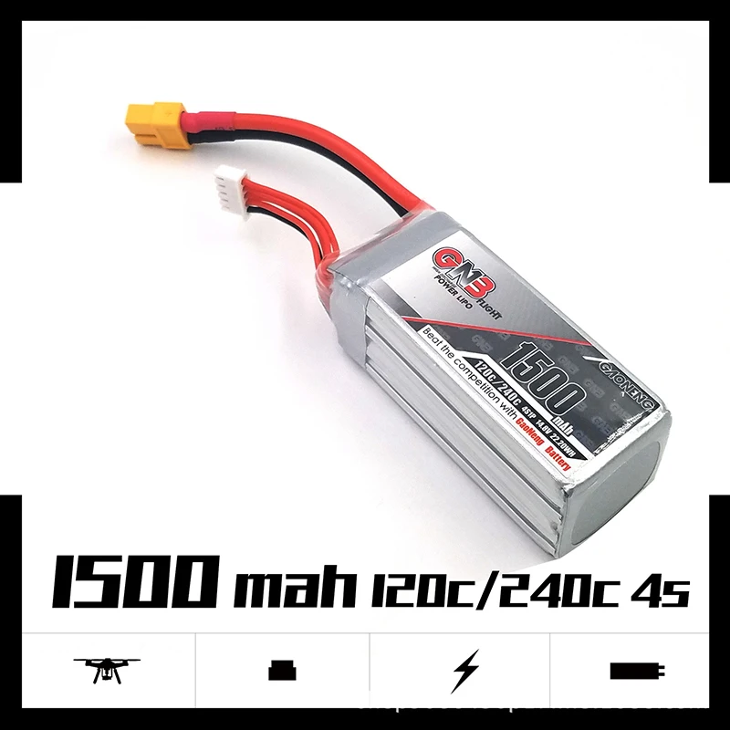 Высокая Скорость RC автомобиль 110C 120c 130C Lipo батарея Gaoneng GNB 14,8 V 1500mAh 4S Lipo батареи модели радиоуправляемого дрона аксессуары для мультикоптера