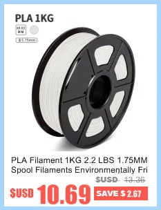 AW PLA 1.75mm 1kg Tolerance +/-0.02mm Filament Environmentally Friendly Non-toxic 100% No Bubble for FDM 3D Printer Materials