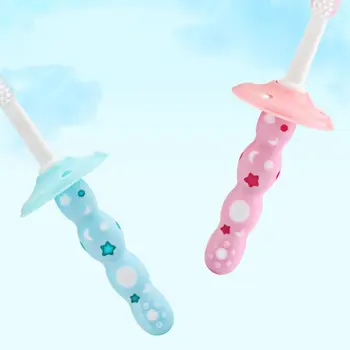 

2 Pcs Children Toothbrush Soft Fur Protect Gums Kids Baby Small Head Toothbrushes Creative Design Non-slip Handle