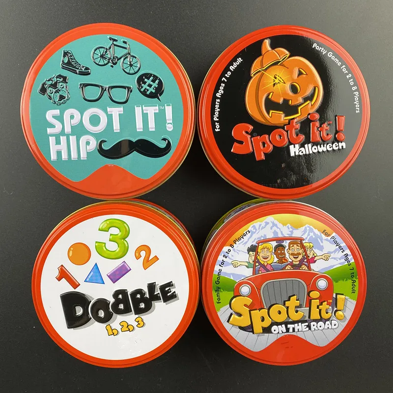 Spot It-Juego de cartas de garabatos para niños, cartas de juegos para niños, juguetes de tarjetas divertidas