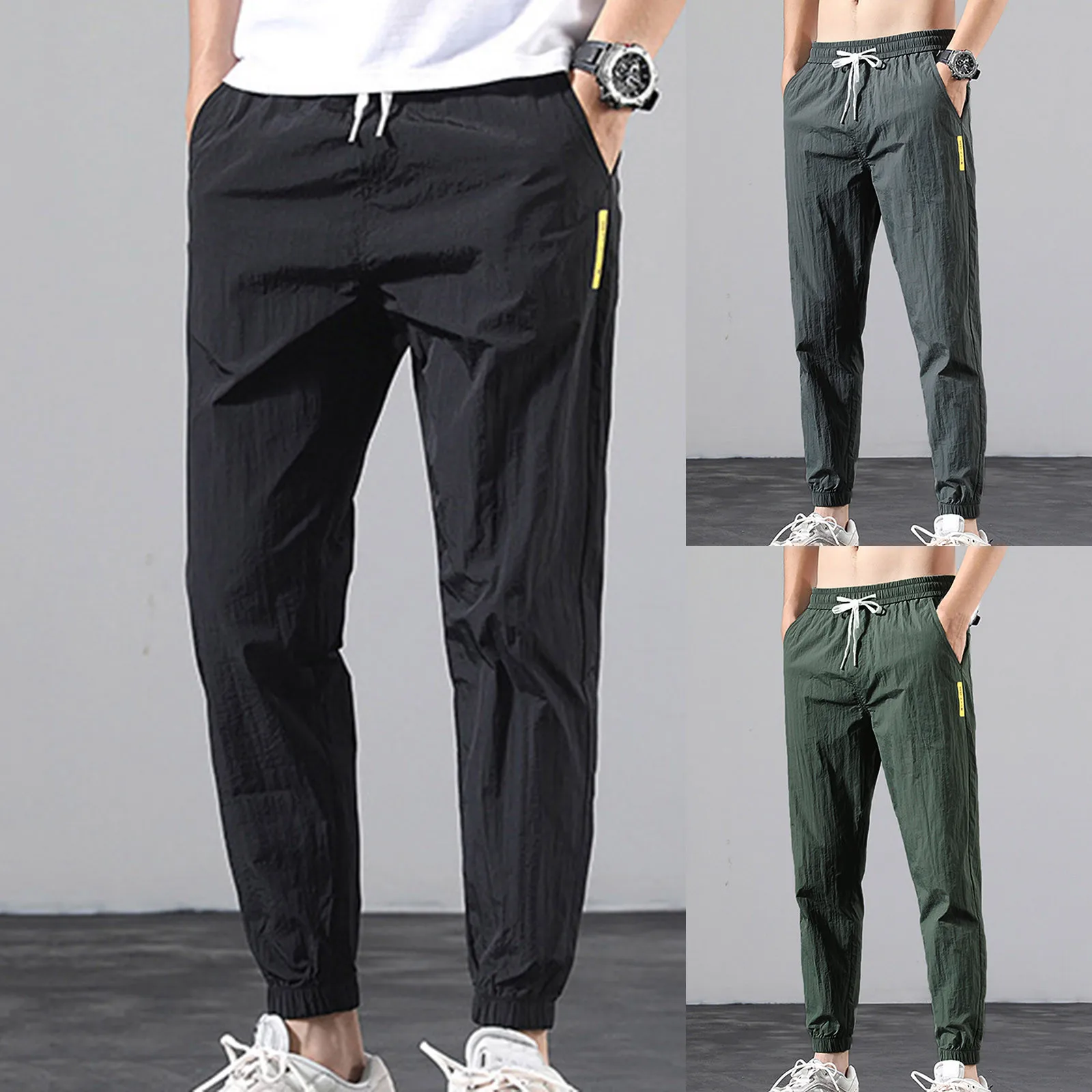 Mens Fashionable Cargo Pants Plus Size Loose Tracksuit With Tied Feet Pants Trousers Streetwear Sweatpants Pantalon Homme