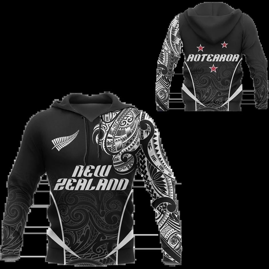 

PLstar Cosmos New Zealand Country Emblem Maori Aotearoa Tribe Funny 3Dprint Men/Women NewFashion Streetwear Hoodies Pullover A11