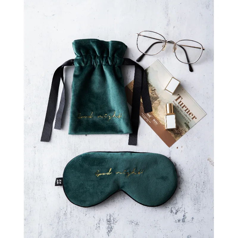 

Netherlands Velvet Real Silk Travel Sleep Eye Patch Couples Men's Women's Solid Color Elastic Bandage Breathable Eyeshade