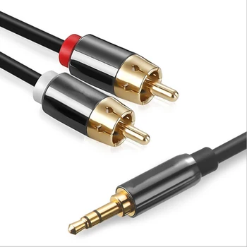 

RCA Audio Cable Jack 3.5 to 2 RCA Cable 3.5mm Jack to 2RCA Male Splitter Aux Cable for TV PC Amplifiers DVD Speaker Wire