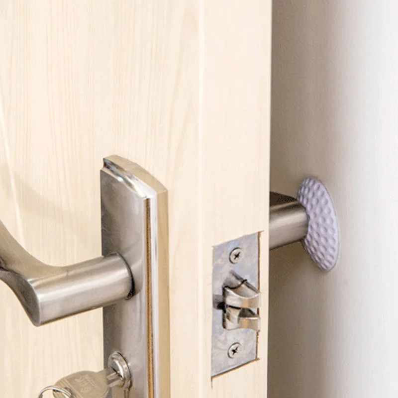 

Door Stopper Soft Rubber Pad Noise Reduction Anticollision Sucker Wall Protector Door Handle Bumper Stopper Topes De Puerta