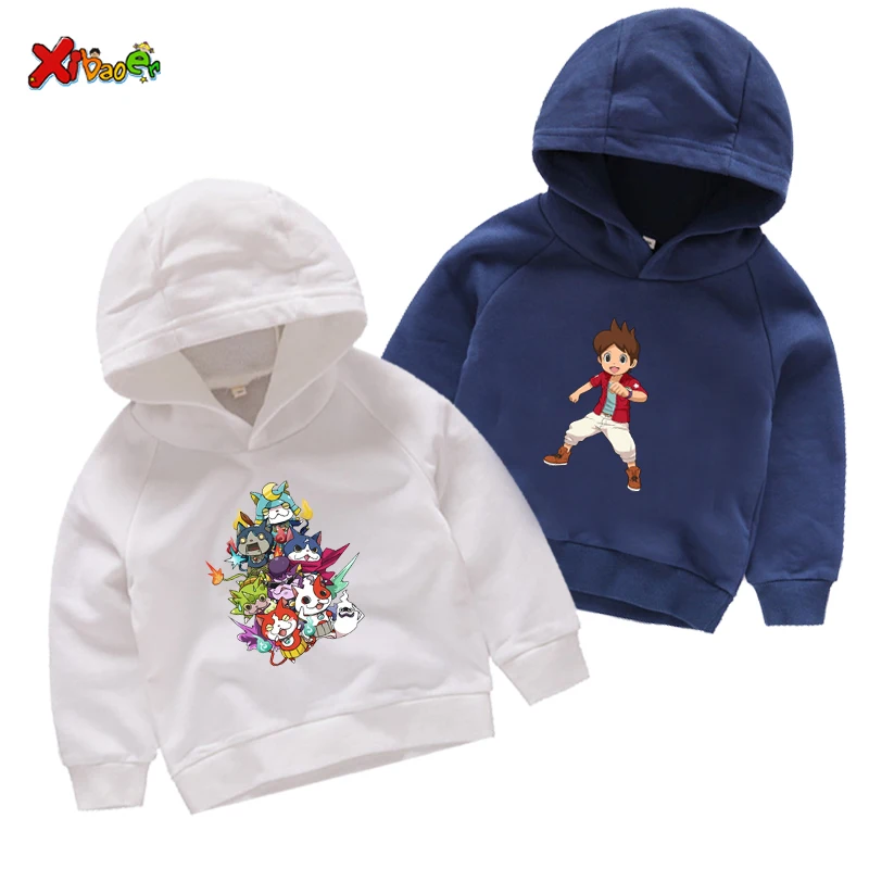 Детские толстовки Свитшот для мальчиков хлопковая черная футболка Yokai верхняя