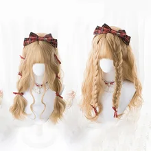 Косплей салон Лолита 66 см смешанные со светлыми Омбре челки милый Хэллоуин термостойкий синтетический парик для косплея