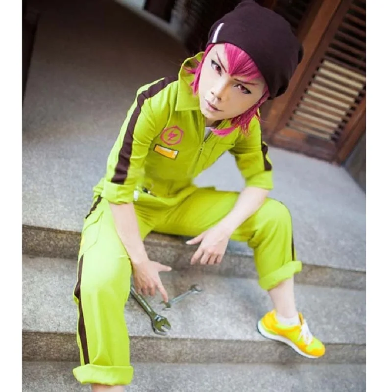 Костюм для косплея аниме данганронпа комбинезон Kazuichi Souda зеленое боди Super Dangan Ronpa 2