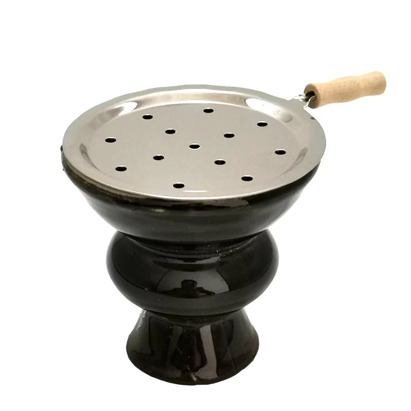 CharcoalScreensHolderwithWoodHandleMetalforShishaHookahs