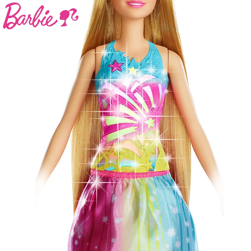 Оригинальная брендовая Кукла Барби с радужными огнями, кукла Русалочка, кукла Русалочка, подарок на день рождения, игрушки для девочек, подарок, Boneca