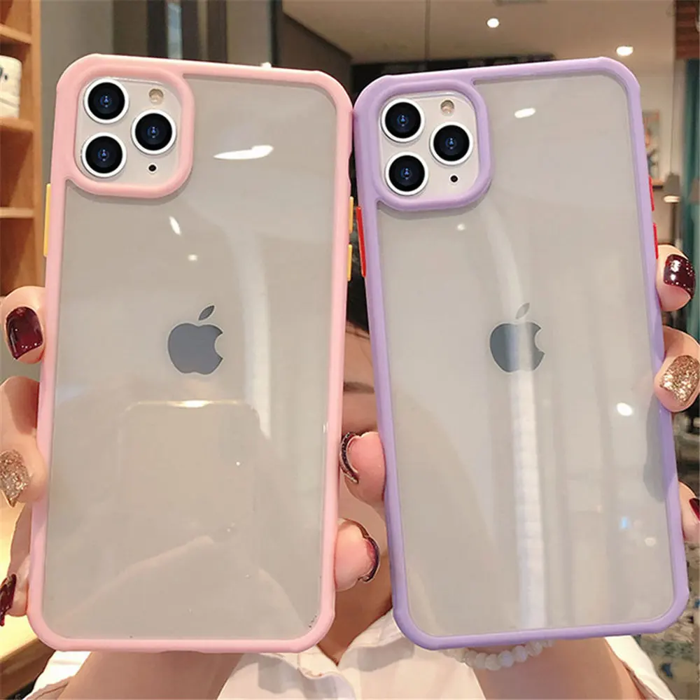Чехол для телефона с противоударной рамкой ярких цветов iPhone 11 Pro Max 7 8 Plus XR X XS