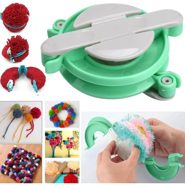 8pcs 4 Sizes Pom Pom Maker Plastic Pompon Set Clover Fluff Ball