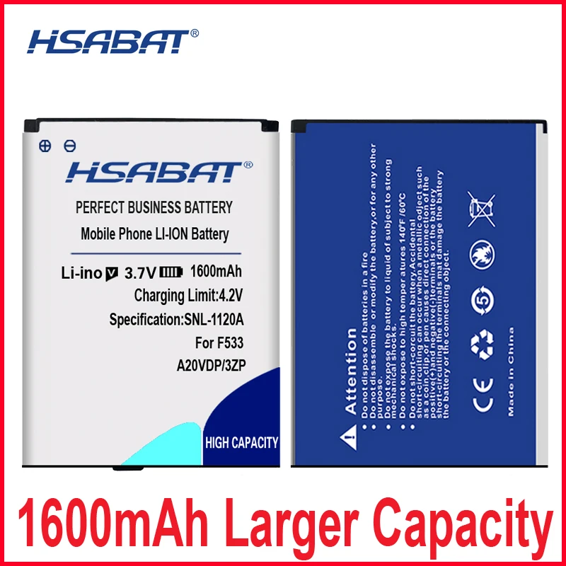 Аккумулятор HSABAT для Philips F533 X332 CTF533 CTX332 1600 мАч A20VDP/3ZP Бесплатная доставка + номер